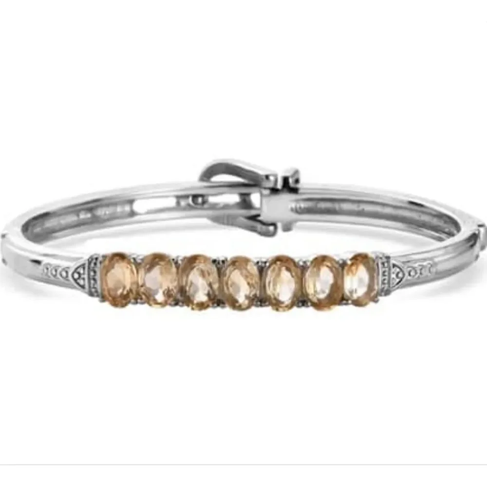 Brazilian Citrine Bangle Bracelet
